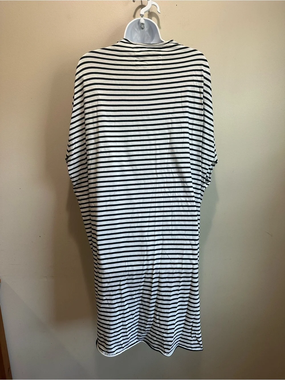 Frank & Eileen Black and White Striped Midi Dress 100%Cotton